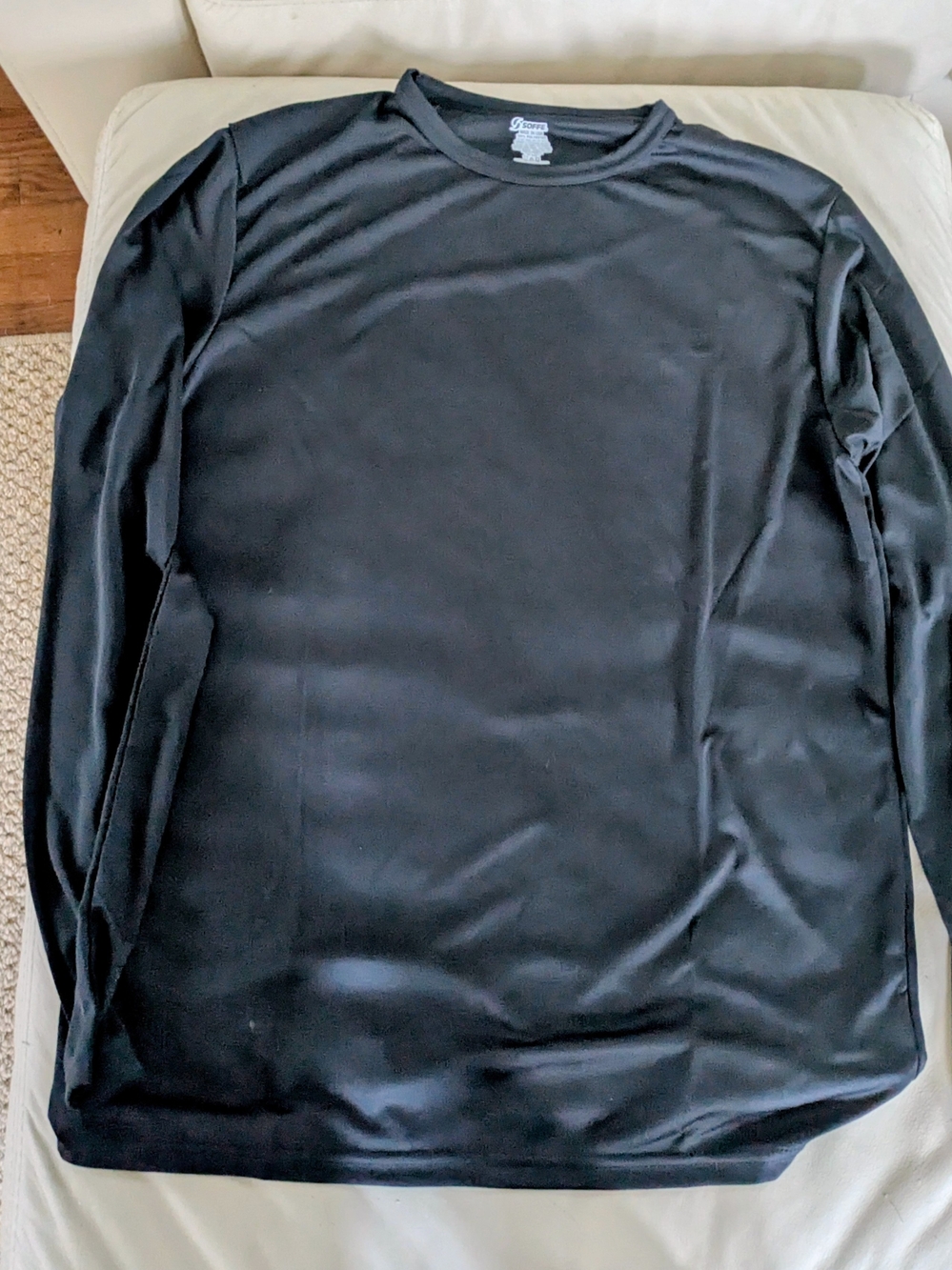 Soffe Black Long Sleeve Crew Shirt